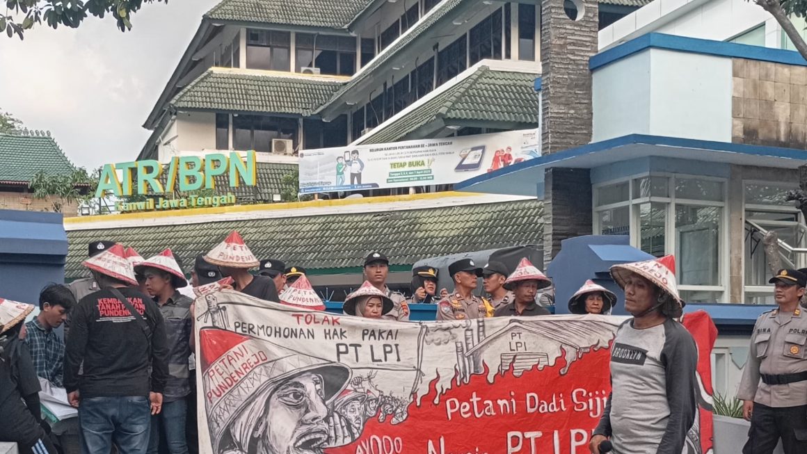 Petani Pundenrejo gelar Aksi di Polda dan ATR/BPN Jateng